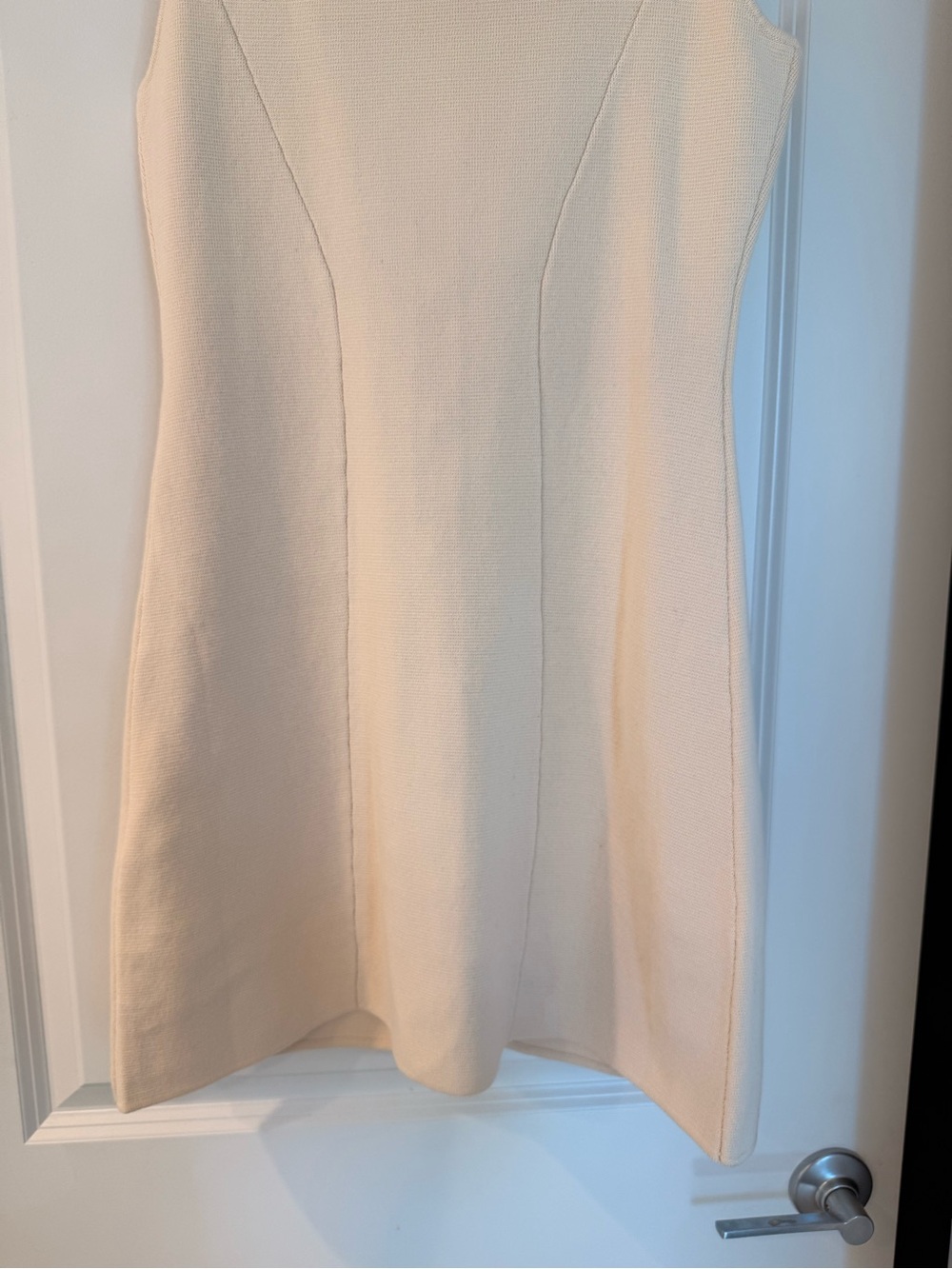 NWOT Sezane Classic Cream Button-Front Sleeveless Knit Cotton CHARLIE Dress - Picture 11 of 11